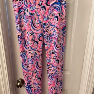 Lilly Pulitzer Luxletic Floral Lux Weekender Cabana Cocktail Crop Leggings XXS